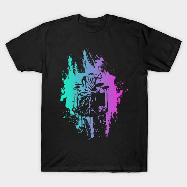 Drums Drummer Gift Idea Drumming Drummer Art T-Shirt by TheTeeBee